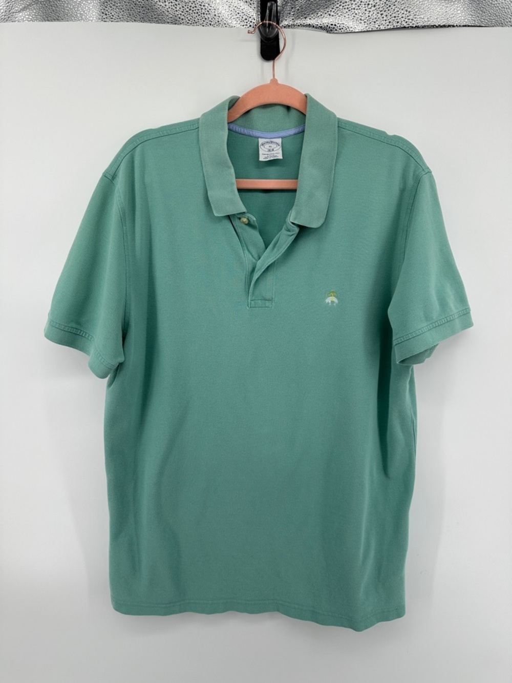 Brooks Brothers County Club Ivy‎ League Preppy Cotton Green Polo Shirt SzXL